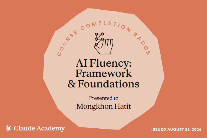 AI Fluency: Framework & Foundations certificate